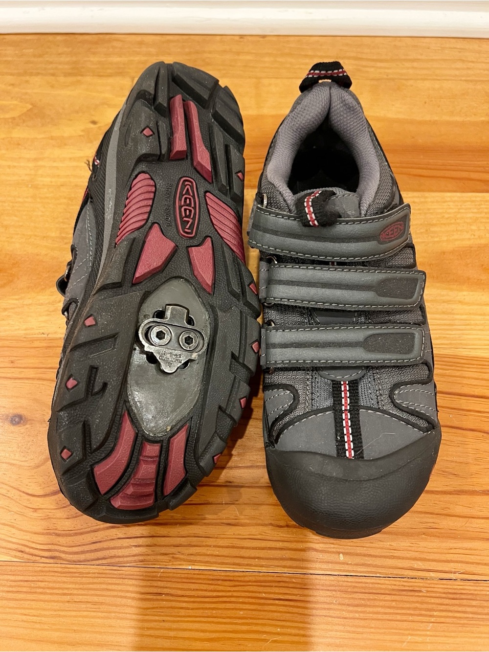 Keen Springwater Cycling Shoes Womens 6.5 Spd Clipless Black Red Bike Mtb